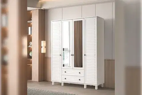 SEDA GARDIROP, BEYAZ, 4 KAPAKLI