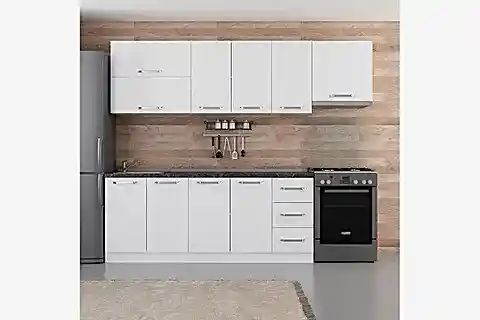 MİNAR MİREL 260 CM MUTFAK DOLABI BEYAZ 260-B4