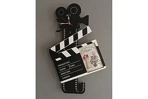 KLAKET DEKORATİF RESİM ÇERÇEVELİ DUVAR SAATİ