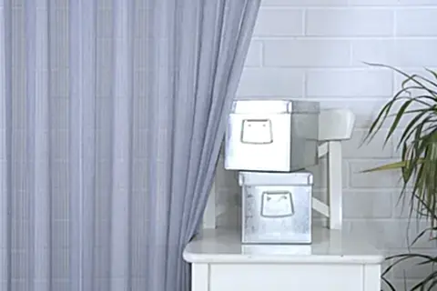 MASSARELLİ ÇİZGİLİ TÜL MAVİ 1-3 SIK PİLE 100X260