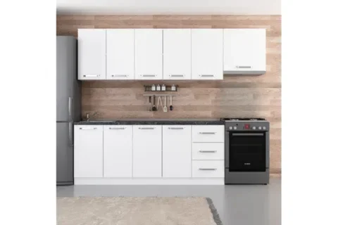 MİNAR ASSOS 265 CM MUTFAK DOLABI BEYAZ 265-B4