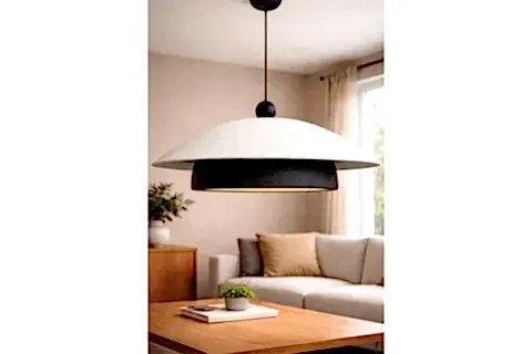 HANDMADE WABİ SABİ KARBON BETON AVİZE, YİNGYANG