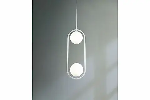 MODERN İKİLİ CAM SARKIT AVİZE SİYAH