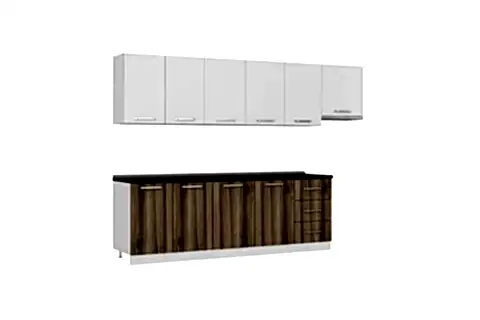 MİNAR BADE 300 CM MUTFAK DOLABI BEYAZ DORE 300-D5