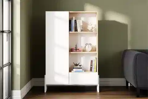 HEKLA KİTAPLIK, 7 RAFLI VE ÇEKMECELİ