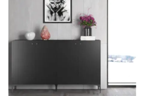 HESTİA PREMIUM KONSOL, 4 KAPAKLI, SİYAH, 160 CM