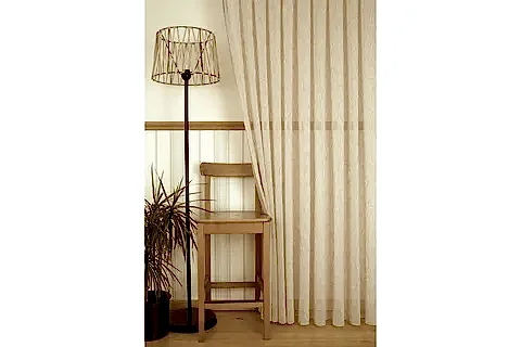 NOPELİ KETEN SIK PİLE TÜL PERDE, BEJ RENGİ, 100X260