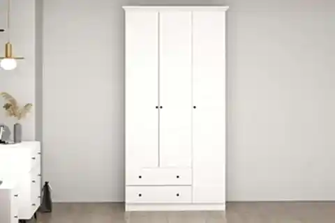 LİVO GARDIROP, BEYAZ, 3 KAPAKLI
