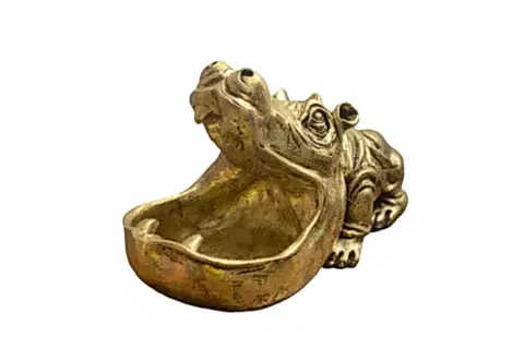 HİPOPOTAM BİBLO KÜÇÜK BOY GOLD ESKİTME