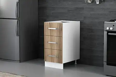 MİNAR MUTFAK DOLABI ALT MODÜL, BEYAZ DORE, 40 CM