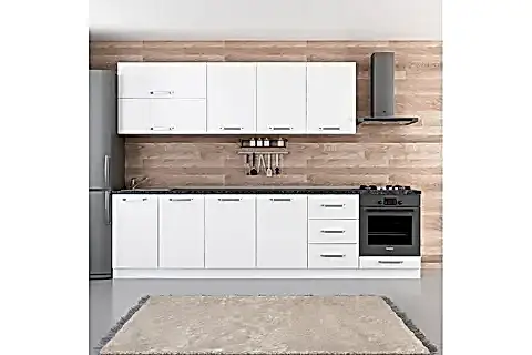 MİNAR BASİC 300 CM MUTFAK DOLABI BEYAZ 300-B7