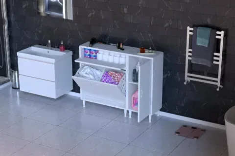 YENİCE BANYO DOLABI, 85 CM 2 SEPETLİ, 120 CM
