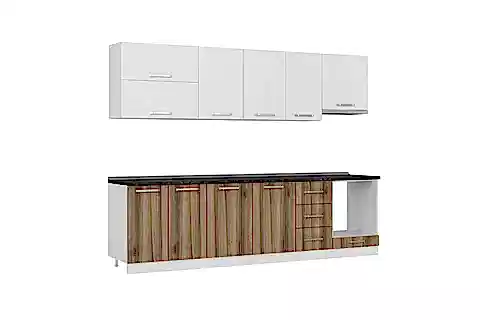 MİNAR ATLANTİS 285 CM MUTFAK DOLABI BEYAZ DORE 285-D5