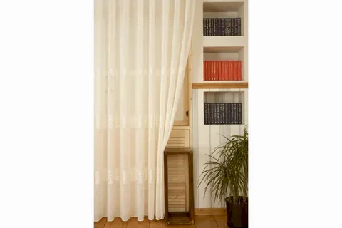 VRC DESEN KETEN PİLESİZ TÜL PERDE, KREM, 100X260