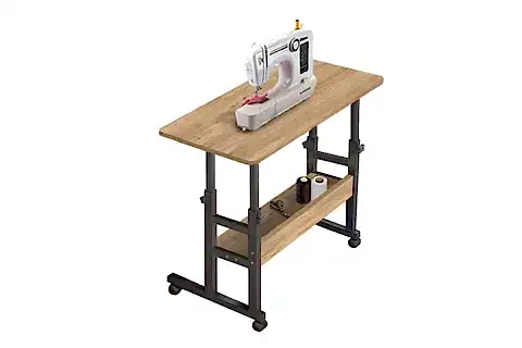 YÜKSEKLİK AYARLI DIKIŞ MAKINESI SEHPASI, ÇAM, 80X40