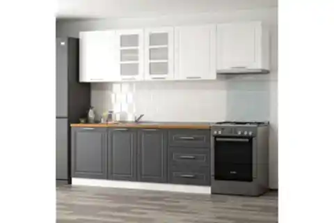 270 CM MEBRAN C MUTFAK DOLABI BEYAZ ANTRASİT 270 MCBA2