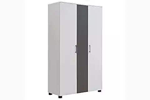 FELİX GARDIROP, 3 KAPAKLI, BEYAZ ANTRASİT