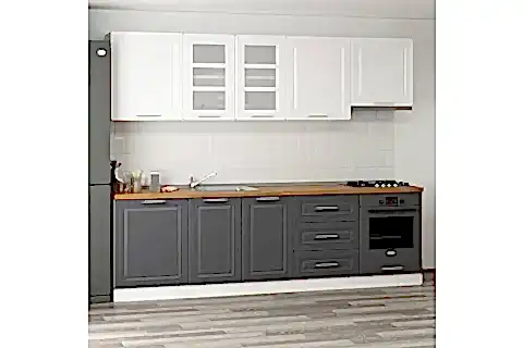 270 CM MEBRAN C MUTFAK DOLABI BEYAZ ANTRASİT 270 MCBA1