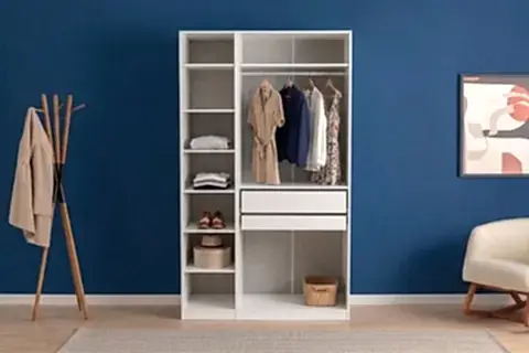 LUNA NOX GARDIROP, AÇIK GRİ PANJUR, 3 KAPAKLI