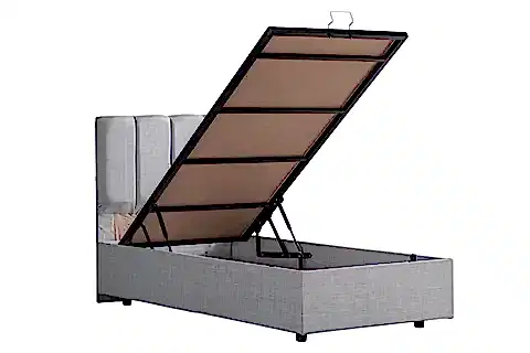 GABBA BAZA BAŞLIK VE PLUS YATAK SETİ, AÇIK GRİ, 90X190