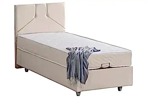 WİCK BAZA BAŞLIK VE LETTO YATAK SETİ, KREM, 90X190