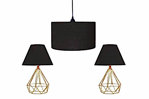 GOLD SİYAH YATAK ODASI KONİK SET