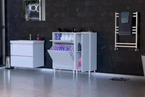 YENİCE BANYO DOLABI, 65 CM 1 GENİŞ SEPETLİ, 100 CM