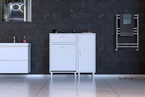 YENİCE BANYO DOLABI, 65 CM 1 GENİŞ SEPETLİ, 100 CM