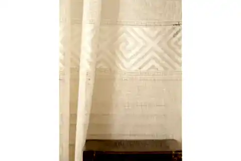 VRC DESEN KETEN SIK PİLE TÜL PERDE, KREM, 100X260