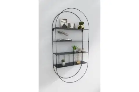 MARSAH HOME OVAL METAL DUVAR RAFI, SİYAH