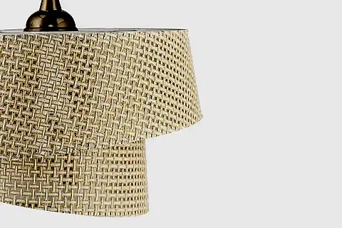 EVLİGHT EFTELYA HAZERAN RATTAN 2 KATLI SARKIT AVİZE, KREM