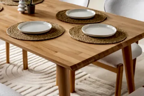 NAVİE MASİF AHŞAP YEMEK MASASI, 80X175