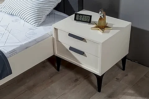 KOLEZYUM AY GENÇ ODASI KOMODİNİ, BEYAZ