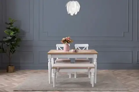 SEMBOL ÇİZİLMEZ BENCH AÇILIR MASA TAKIMI, 110X70