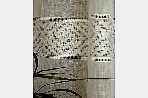 VRC DESEN KETEN SIK PİLE TÜL PERDE, EKRU, 100X260