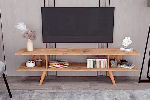 EKO TV SEHPASI, AHŞAP AYAKLI, ATLANTİK ÇAM 160 CM